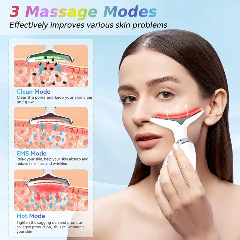 Face Lift 7 Colors Neck Beauty Neck Device Slim Massager Facial Lifting Tightening Face Wrinkle Remover Face Care Beauty Machine - Image 19