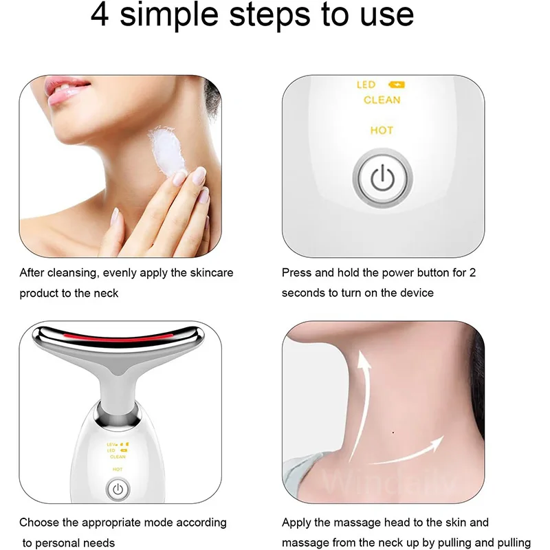 Face Lift 7 Colors Neck Beauty Neck Device Slim Massager Facial Lifting Tightening Face Wrinkle Remover Face Care Beauty Machine - Image 4