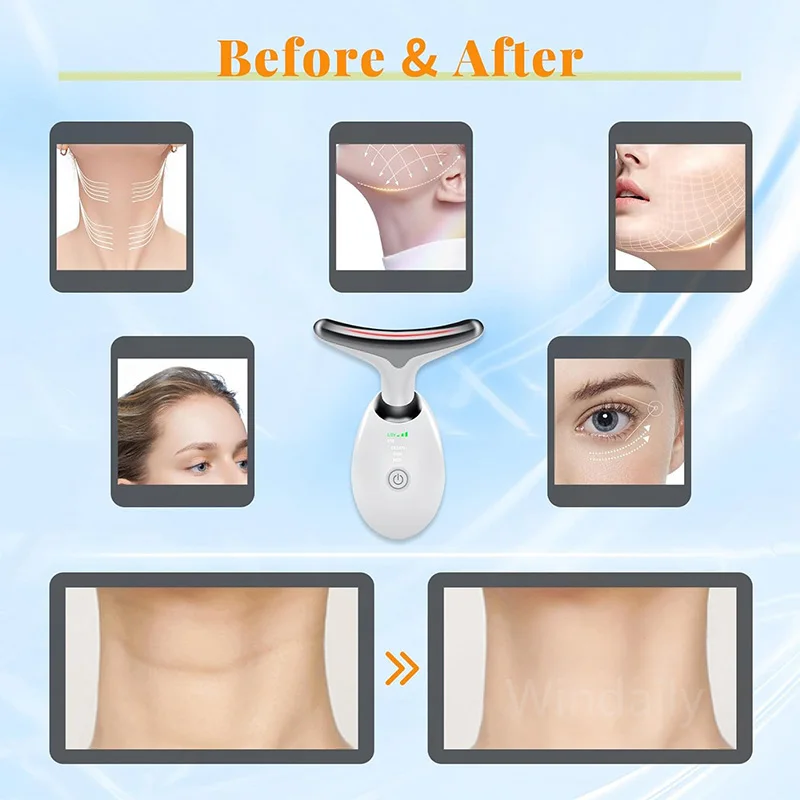 Face Lift 7 Colors Neck Beauty Neck Device Slim Massager Facial Lifting Tightening Face Wrinkle Remover Face Care Beauty Machine - Image 3